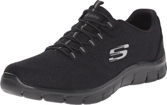 Skechers Girls Empire Take Charge Low Top Sneakers, Black, 3 UK