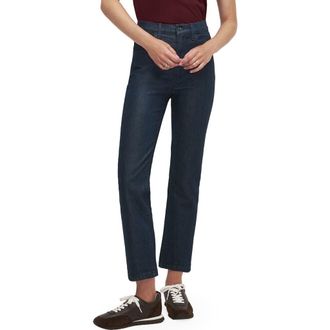 Favorite Daughter The Valentina Super High Waist Ankle Straight Leg Jeans in Pepper at Nordstrom, Size 25