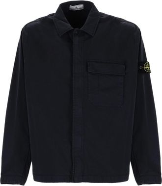 Stone Island Dark Blue Regular Overshirt