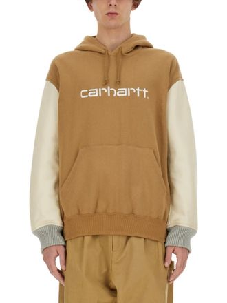 Junya Watanabe Beige Logo Hood Sweatshirts