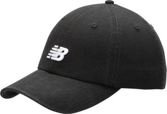 New Balance Mens 6-Panel Curved Hat - Black/White