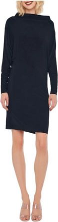 Norma Kamali Zwarte Jersey Midi Jurk - Dames - Casual kleedjes - Zwart - L - Kleedjes