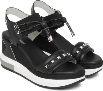 Nero Giardini Platform Wedge Sandal in Black at Nordstrom, Size 11Us
