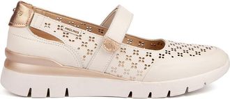 Pikolinos CANTABRIA Leather Sneakers for Lady, Cream, 40 EU