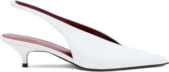 Proenza Schouler 40 mm leren pumps met hak - Wit