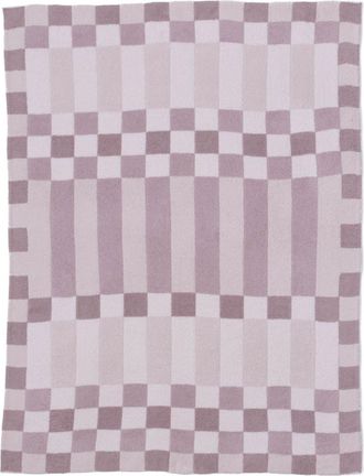 Barefoot Dreams CozyChic Checkerboard Throw Blanket in Faded Rose Multi at Nordstrom