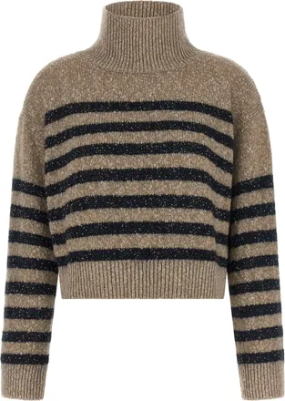 Brunello Cucinelli Multicolor Wool Womens Cardigan
