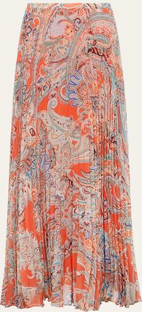 L'agence Torin Pleated Maxi Skirt