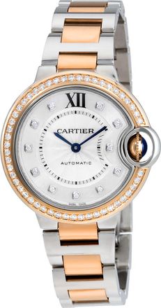 Cartier Pre-owned Cartier Ballon Bleu de Cartier Automatic Diamond Silver Dial Ladies Watch WE902077