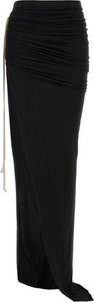 Rick Owens Black Soft Edfu skirt