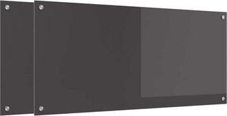 vidaXL Salpicadero De Cocina 2 Pcs Gris Oscuro 110 X 50 Cm Vidaxl