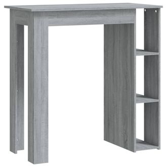 Berkfield Home Bar Table with Shelf Grey Sonoma 102x50x103.5 cm Engineered Wood