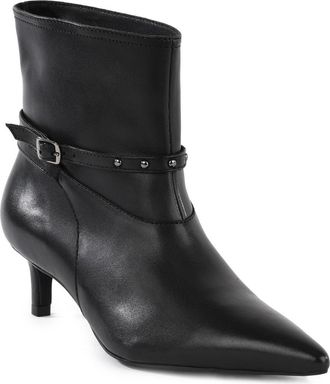 Seychelles Milan Pointed Toe Kitten Heel Bootie in Black at Nordstrom, Size 9.5