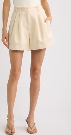 Odd Muse Pleated High Waist Shorts in Stone at Nordstrom, Size Xx-Small