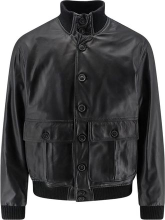 DFour Df 923 Bomber de Piel - Jackets - Hombre - Negro - 4XL