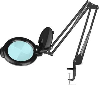 OEM L&aacute;mpara De Mesa Glow Moonlight 8013/6 Led Negra Con Lupa