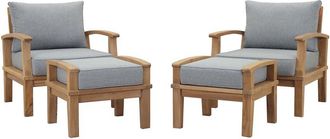 ModWay Discontinued Modway Marina 4Pc Outdoor Patio Premium Grade A Teak Wood Set