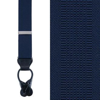 Trafalgar Store Big & Tall Classic Stretch Button End Suspenders in Navy at Nordstrom, Size One Size Big