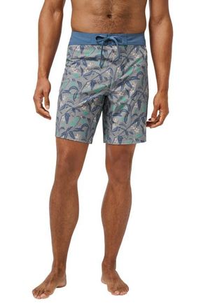 Travis Mathew Relationship Status Floral Board Shorts in Heather Grey at Nordstrom, Size 33