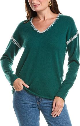 Johnny Was The Whipstitch V-Neck Cashmere Pullover