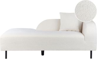 Beliani Right-Hand Chaise Lounge LE CRAU Boucle Off-White