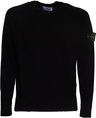 Stone Island Geelong Wool Knit Sweater With Ribbed Details