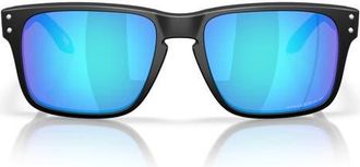 Oakley Holbrook S 53mm Polarized Square Sunglasses in Matte Black/blue Prizm at Nordstrom