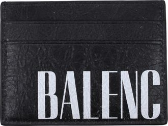 Balenciaga Herrens Dokumentenhalter aus Leder, Schwarz