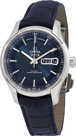 Omega Pre-owned Omega De Ville Hour Vision Automatic Chronometer Blue Dial Mens Watch 433.33.41.22.03.001