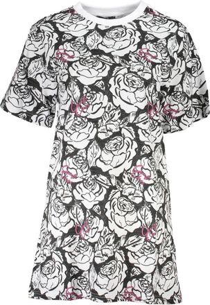 Cavalli Korte witte jurk met ronde hals - Dames - Korte kleedjes - Wit - L - Kleedjes