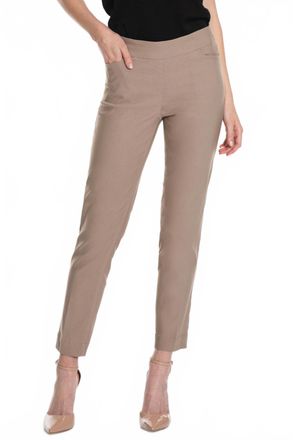 Multiples Pull-On Ankle Pants In Stone