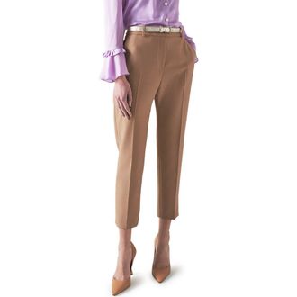 L.k. Bennett Mariner Ankle Cigarette Trousers in Camel at Nordstrom Rack, Size 10