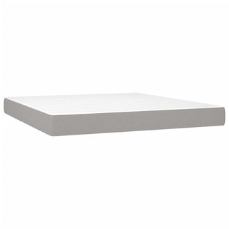 vidaXL Colch&oacute;n De Muelles Ensacados Tela Gris Claro 160x200x20cm Vidaxl