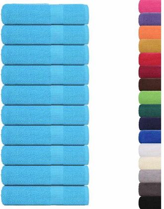 vidaXL Asciugamani Doccia 10 pz Turchesi 70x140cm 360 g/m&sup2; 100% Cotone - Vidaxl