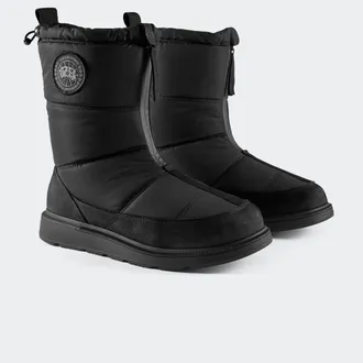 Canada Goose Botte doudoune &agrave; revers Crofton pour hommes (Hommes, Black, US 10)