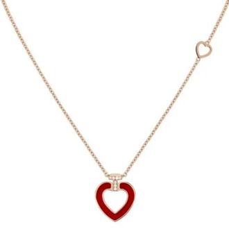 Fred Perry Pretty Woman Medium Model Heart Pendat Necklace