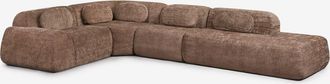 Sklum Sof&aacute; Modular Rinconera De 4 Piezas Con Div&aacute;n Derecho En Chenilla Envasado Al Vac&iacute;o Merida Sklum