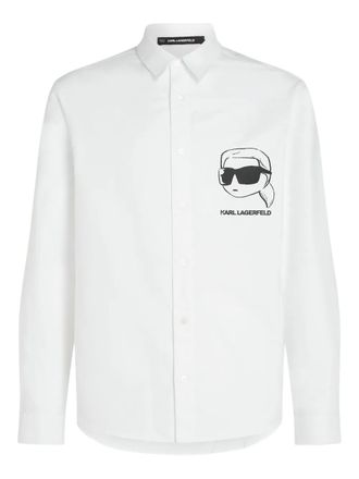 Karl Lagerfeld Ikon sketch shirt - men - Cotton - S - White