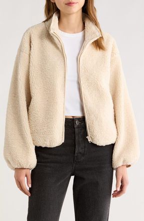 All in Favor High Pile Fleece Jacket in Beige at Nordstrom Rack, Size X-Large