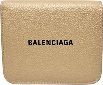 Balenciaga Beige Leather Wallet (Bi-Fold) (Pre-Owned)