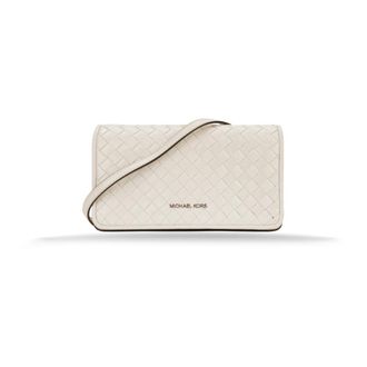Michael Kors Cross Body Bags, female, Beige, Size: ONE SIZE Woven Leather Crossbody