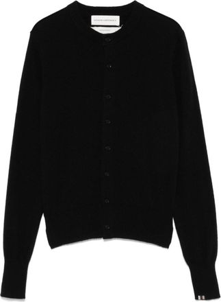 Extreme Cashmere Black Front Button Cardigan