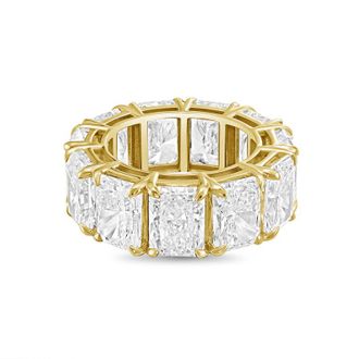 Diana M. Jewels 14kt yellow gold 8.00cts radiant lab grown diamond eternity band