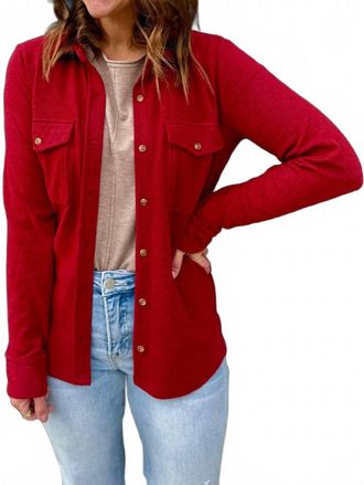 Thread & Supply Cassian Long Sleeve Shirt In Crimson Heather