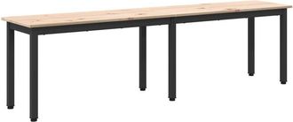 vidaXL Banco Natural 160 X 35 X 45 Cm Madera De Pino Macizo Vidaxl