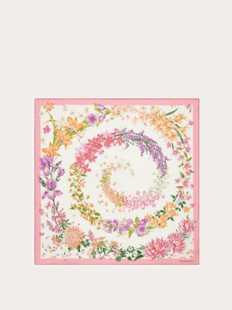 Ferragamo Women Spring print silk scarf Pink