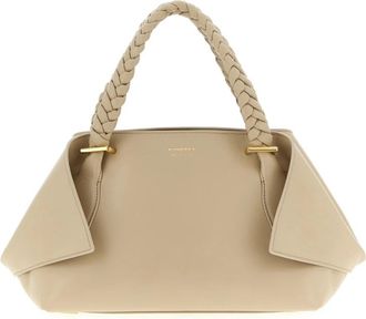 Ferragamo Gevouwen Handtas (M) - Dames - Handtassen - Grijs - ONE Size - Leer - Tassen