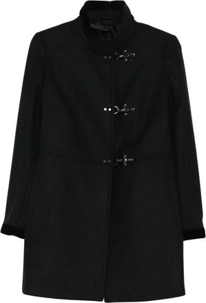 Fay Giacconi Jas - Dames - Mantel - Zwart - L - Wol - Jassen