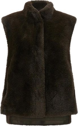 Lou Andr&eacute;a Nepbont Vest - Dames - Bodywarmers - Bruin - M - Nepbont - Jassen