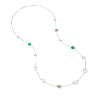 Dower & Hall Green Gemstones & Pebbles Long Necklace